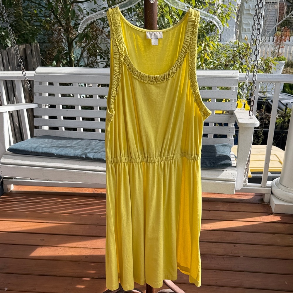 LOFT Sunny Yellow Midi Dress